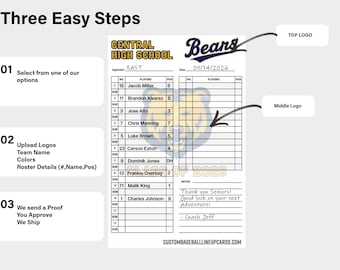 Custom Senior Night Lineup Card – Baseball & Softball Keepsake