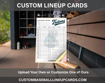 Custom Baseball Lineup Cards – Personalized Dugout Sheets - Softball Batting Line ups