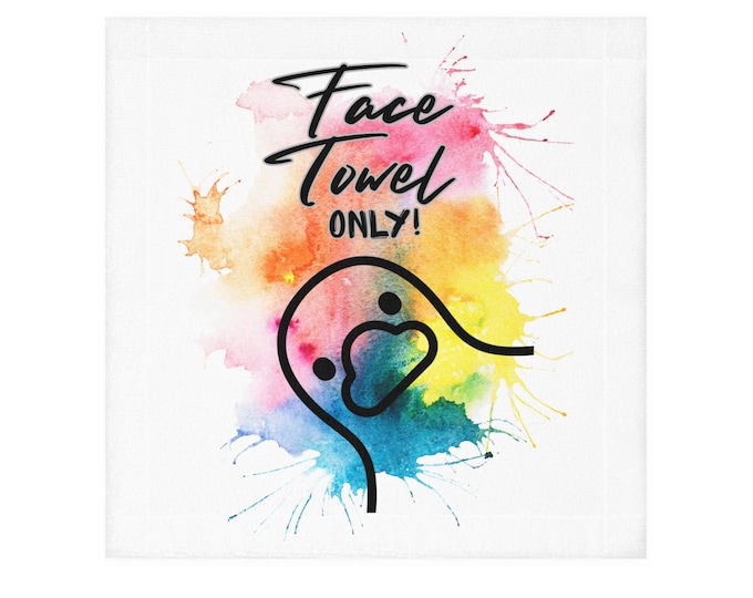 Featured listing image: Vibrant Face Towel - Colorful Spa Gift, Bathroom Essentials, Fun Home Décor, Cheerful Towels, Unique Gift Idea, Face Towel Only!