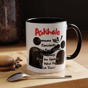 Tazza da caffè divertente con scritta &quot;Askhole&quot;, regalo divertente per gli Askhole, tazza da tè originale, regalo per gli amici, tazza con umorismo da ufficio
