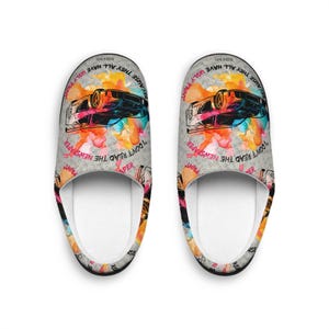 Vibrant Men&#39;s Indoor Slippers, Cozy House Shoes, Colorful Slipper Gift, Relaxation Footwear, Perfect for Lounging