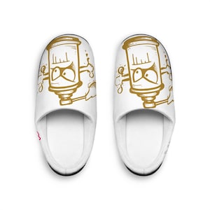 graffiti spray can Men&#39;s Indoor Slippers, Cozy House Shoes, Unique Slipper Design, Gifting for Him, Humor Gift for Holidays