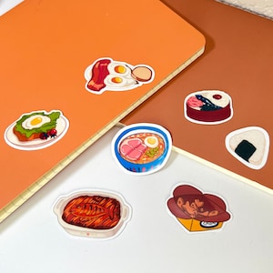 BUNDLE- Anime Food Sticker Bundle Japanische Ramen und Snacks Glossy Wasserdicht gestanzt