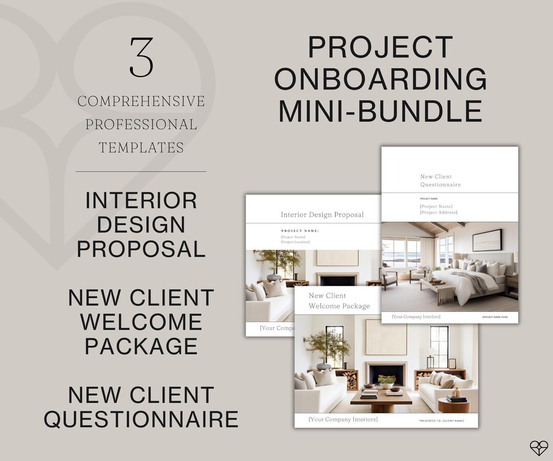 Project Onboarding Templates for Interior Design | Proposal, Welcome ...