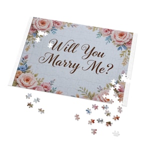 Hidden Message Puzzle, Romantic Engagement Puzzle, Custom Jigsaw for Marriage Proposal, Engagement Gift, Unique Wedding Keepsake