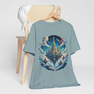 Fantasy Castle Graphic Tee | Unisex Short Sleeve T-Shirt, Dreamy Art, Gift for Dreamers, Adventure Lovers, Casual Wear, Unique Art Tee