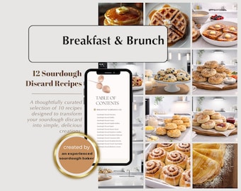 12 recetas de desayuno y brunch con masa madre sobrante (PDF): panqueques, waffles, muffins y más.