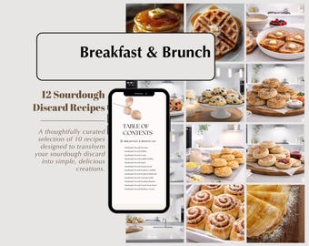 12 Sourdough Discard Breakfast & Brunch Recipes PDF – Easy Pancakes, Waffles, Muffins  More
