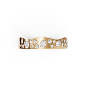Diamanten ring, ring met diamanten in een chatonzetting, diamanten ring in verschillende maten, opvallende trouwring, cadeau voor haar