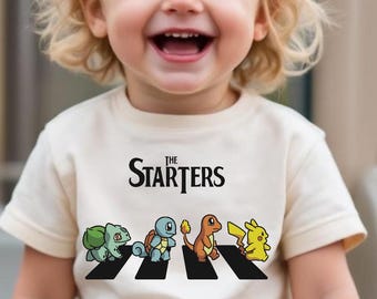 Starters Poke Beatles Gift Kids Tees, Unisex Anime Kids T-Shirt, Toddler Starters Shirt, Poke Kids T-Shirts, Toddlers & Youth