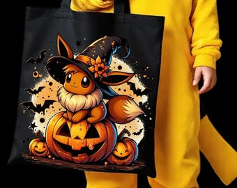 Halloween Kids Brown Fur Anime Character, Poke Candy Trick or Treating Bag, Halloween Festive