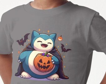 Halloween Kids/Toddlers/Adults Poke Snores, Spooky Halloween Tshirt, Fall Poke Sleeping Enormous Poke