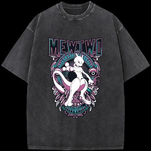 MEW2 Retro T-Shirt, PsychicAnime Modern Tee, PsychicPoke Oversized Tee, Adults RetroAnime T-shirt, Streetwear