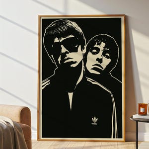 Britpop Music Print| 90s Rock Music Wall Art| Vintage Rock Print| Retro Music Art| Music Room Decor| Minimal Digital Art| Fan Art