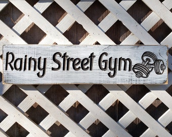 Personalized Wood Gym Sign | Custom Unique Home Gym Décor | Customizable Wooden Decor | Made-to-order | Made to Order | Custom-Made Plaque