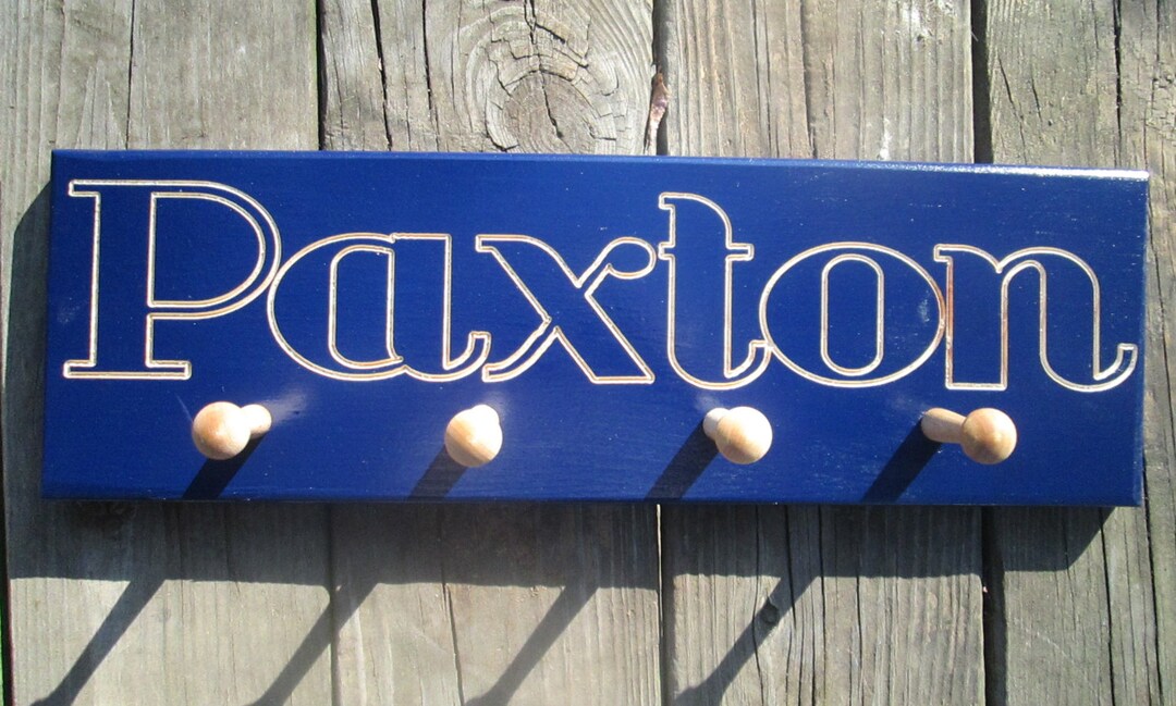 Engraved Name Personalized Rack, Custom Coat Rack, Wooden Peg Rack