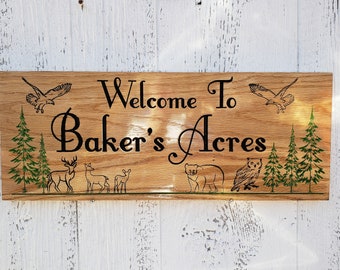 Custom Carved Wood Camping Sign | Personalized Last Name Sign | Cabin or Campsite Decor