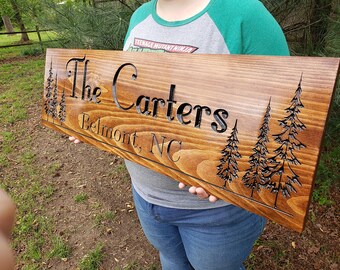 Letrero de madera personalizado de estilo rústico: Cita personalizada, pintado a mano, 28 x 91 cm