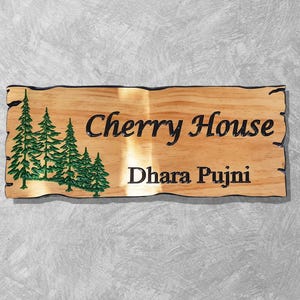 Personalized Live Edge Wood Sign: Carved Cabin Decor, Rustic Mountain Home