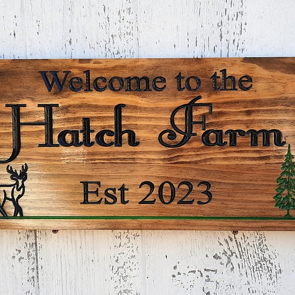 Wooden Carved Family Sign Etsy