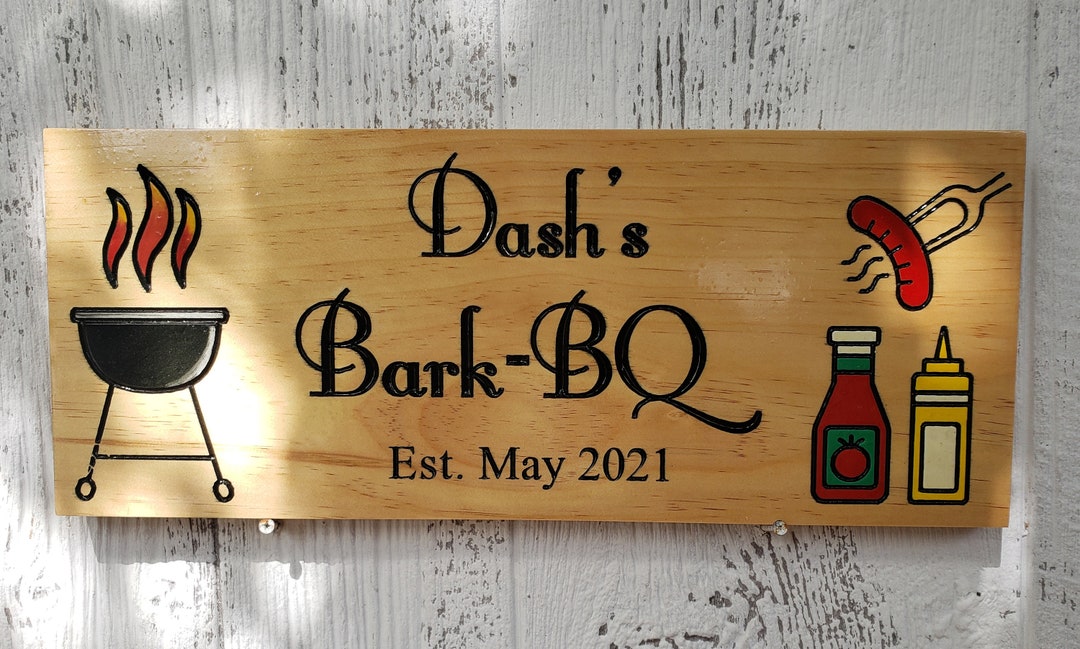 Custom Backyard BBQ Sign, Grill Sign, Outdoor Grill Sign, Backyard BBQ Sign, Backyard Bar Sign