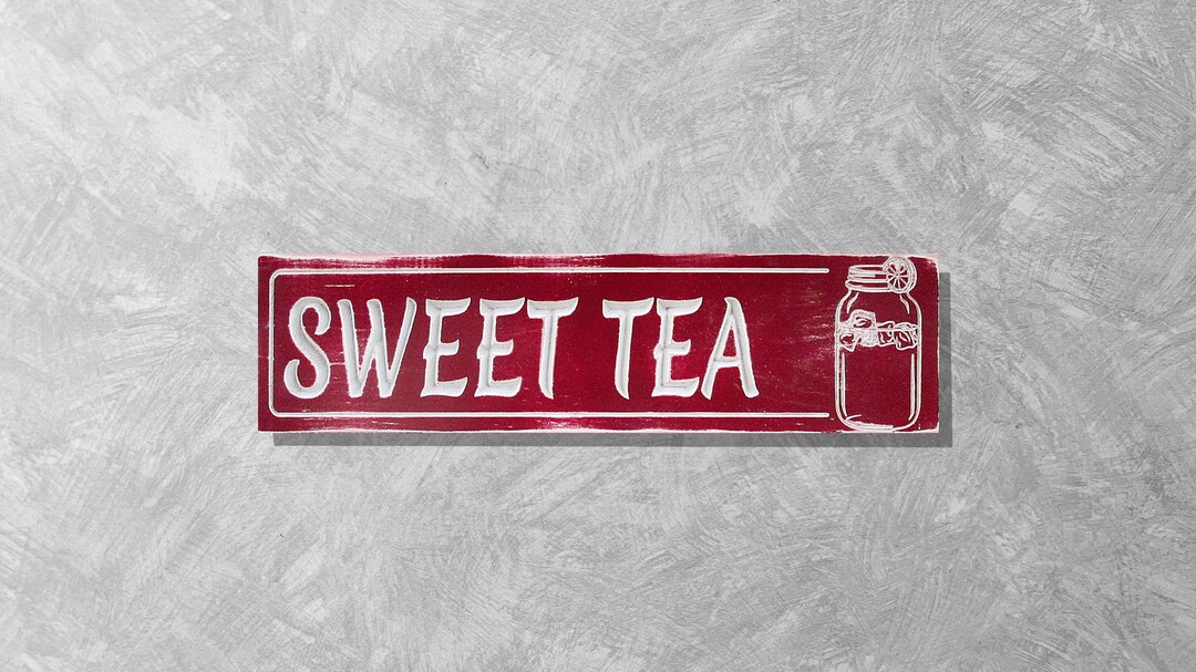 Distressed Sweet Tea Sign: Handmade Rustic Kitchen Decor - Etsy