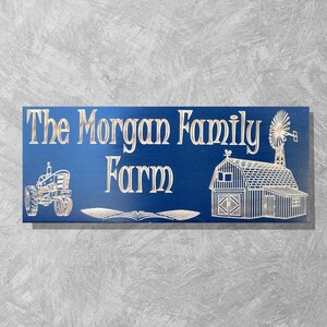 Personalized Family Farm Sign: Carved Wood Ranch Plaque