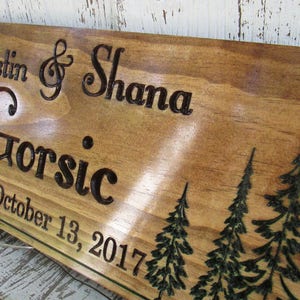 Custom Wood Sign, Personalized Wedding Gift, Last Name Established Sign, Personalized Wooden Sign, Cabin Sign, Camp Sign, Free Shipping