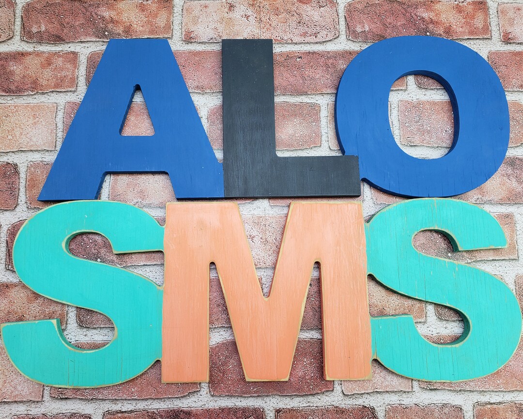 Personalized Wood Initials Block Letters Wall Art Home Etsy