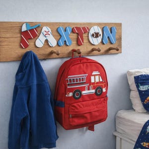 Vintage Styled Name Personalized Rack, Custom Coat Rack, Wooden Peg Rack, Kids Room Decor, Nursery Gift, Many Colors To Choose From