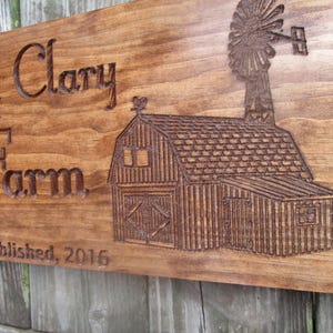 Personalized Family Farm Sign: Pig & Barn, Hand-Painted Wood Decor