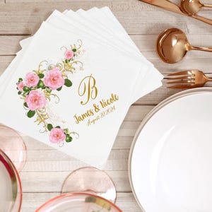 Personalized Cocktail Napkins Wedding, Personalized Wedding Napkins, Customized Napkins For Wedding, Custom Wedding Napkins