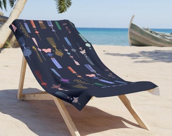 Custom Korean Norigae Beach Towel, Personalized Towel for Beach Lovers, Custom Korean Inspired Design, Unique Gift for Summer