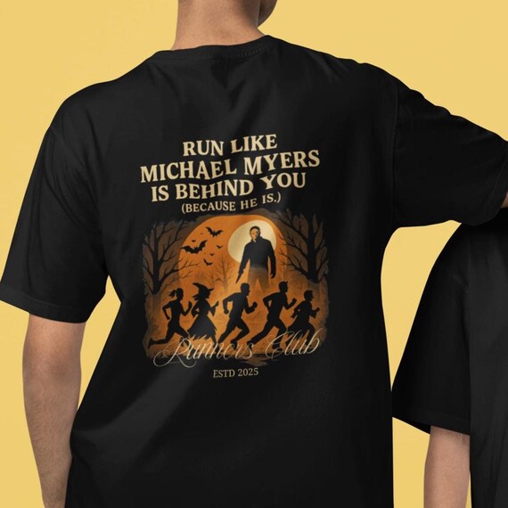Halloween Runner Horror Funny Tee, Run Like Michael Myers is