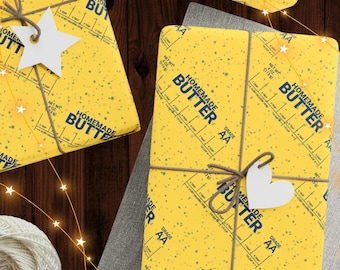 Homemade Rosemary Butter Stick Wrapping Paper, Funny Home Made Butter Wrapping Paper