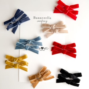 Velvet Bow Hair Clip: Soft Pastel Coquette Style - Baby, Toddler & Girls image 7