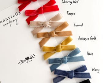 Velvet Bow Hair Clip: Coquette Style, Baby Toddler Girl