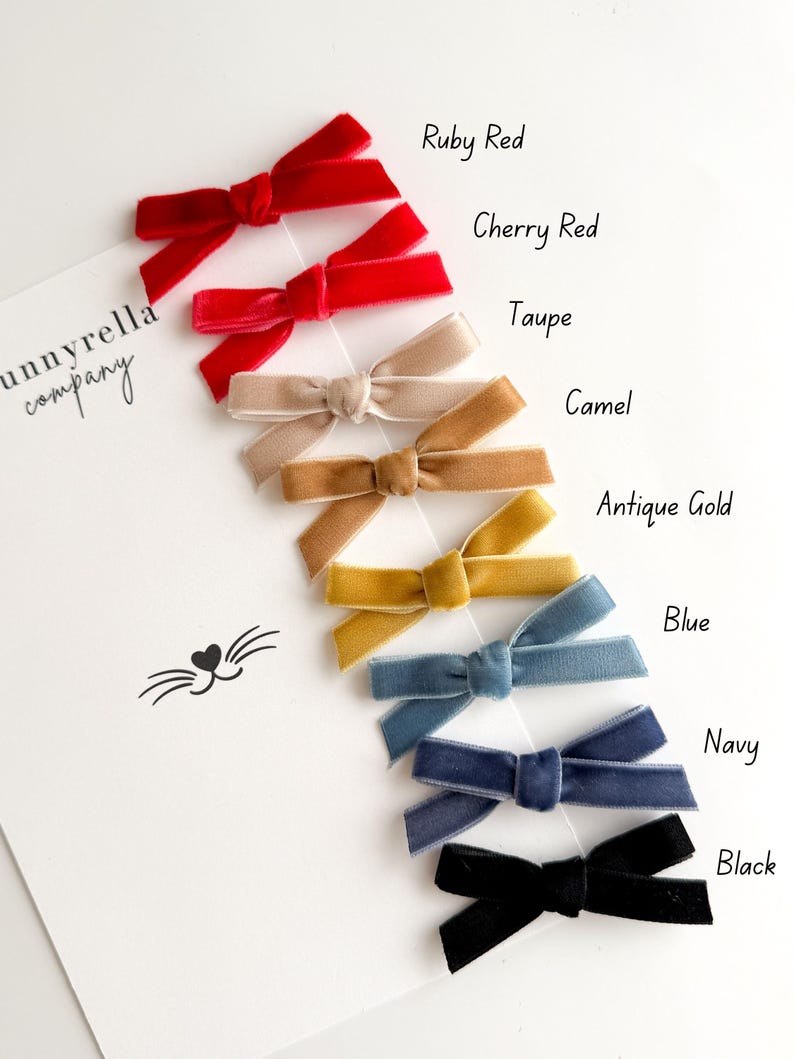 Velvet Bow Hair Clip: Soft Pastel Coquette Style - Baby, Toddler & Girls image 2