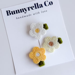Ivory Embroidered Flower Hair Clip for Baby & Toddler clip