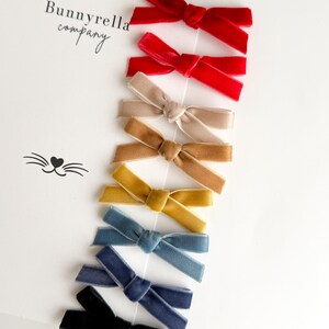 Velvet Bow Hair Clip: Soft Pastel Coquette Style - Baby, Toddler & Girls image 13