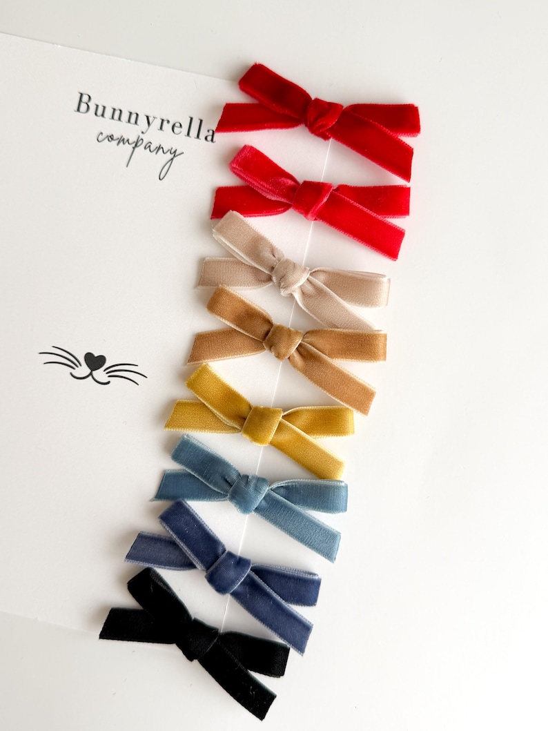 Velvet Bow Hair Clip: Soft Pastel Coquette Style - Baby, Toddler & Girls image 13