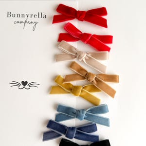 Velvet Bow Hair Clip: Soft Pastel Coquette Style - Baby, Toddler & Girls image 8