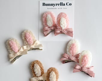 Fluffy Bunny Ear Hair Clips – Cute Easter Bunny Hair Accessories for Babies & Toddlers