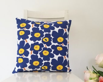 Marimekko Siirtolapuutarha Pillow Cover: Handmade Cotton Cushion