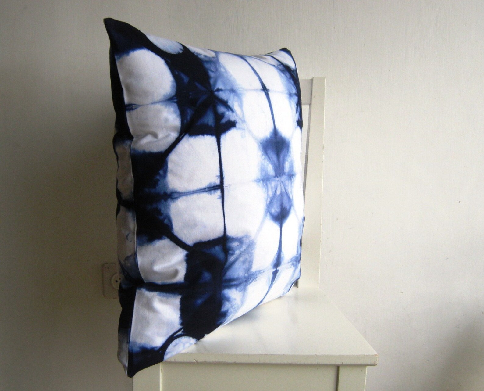 Xlarge 24 X 24 Shibori Pillow Cover in Navy Blue Etsy