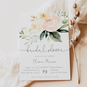 Bridal Brunch Invitation Printable | Floral Bridal Shower Brunch Invite Personalized | Custom Bridal Luncheon Invitation