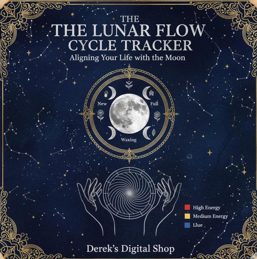 Lunar Cycle Tracker | Moon Phase Planner for Rituals (PDF) - Etsy