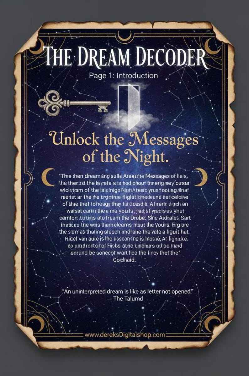 Dream Decoder | Lucid Dreaming Journal & Symbol Tracker (PDF) - Etsy