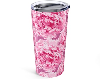 Pink Peony Tumbler Cup - 20oz