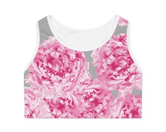 Pink Peony Sports Bra